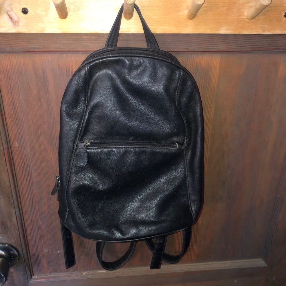 Vintage leather backpack